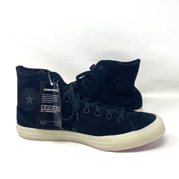 Converse Chuck Taylor AS Hight Top Suede Black Casual Sneakers Mens Size 166138C - Picture 6 of 9
